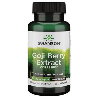 Swanson SWANSON Goji extract 500 mg - Ekstrakt z owoców goji (60 kaps.)