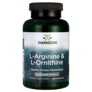 Swanson SWANSON L-Arginina & L-Ornityna (100 kaps.)