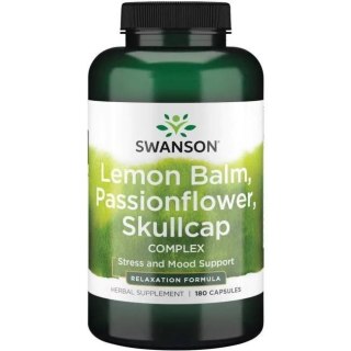 Swanson SWANSON Lemon Balm, Passionflower & Skullcap complex (180 kaps.)
