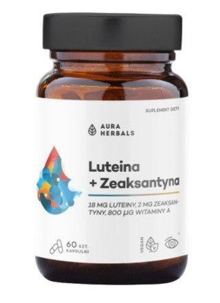Aura Herbals AURA HERBALS Luteina + Zeaksantyna + Witamina A (60 kaps.)