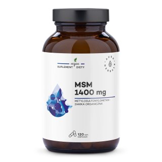 Aura Herbals AURA HERBALS MSM 1400 mg, siarka organiczna (120 kaps.)