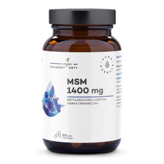 Aura Herbals AURA HERBALS MSM 1400 mg, siarka organiczna (60 kaps.)