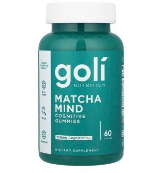 Goli Nutrition GOLI NUTRITION Matcha Mind - Cytykolina + Matcha (60 żelek)