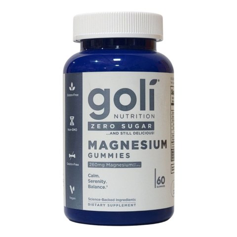 Goli Nutrition GOLI NUTRITION Zero Sugar Magnesium - Magnez - żelki bez cukru (60 żelek)