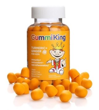 GummiKing GUMMIKING Turmeric + Ginger for Kids - Kurkuma + Imbir dla dzieci (60 żelek)