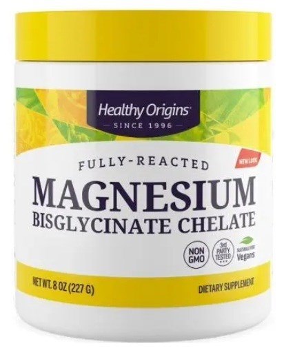 Healthy Origins HEALTHY ORIGINS Magnesium Bisglycinate Chelate - Chelat Magenzu w proszku (227 g)