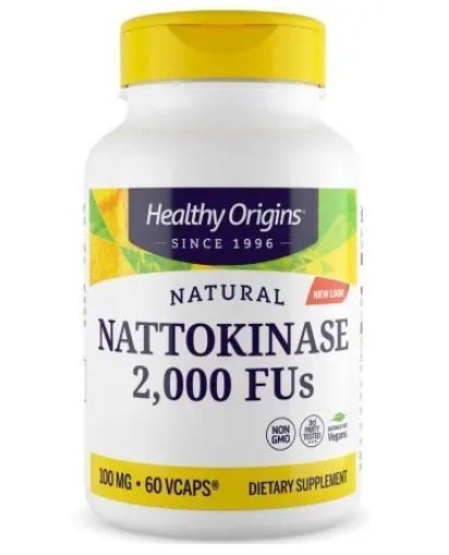 Healthy Origins HEALTHY ORIGINS Natural Nattokinase 2000FUs - Nattokinaza 100 mg (60 kaps.)