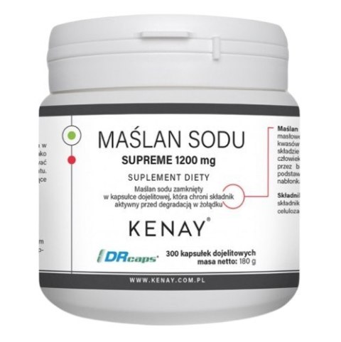 Kenay KENAY Maślan sodu SUPREME 1200 mg (300 kaps.)
