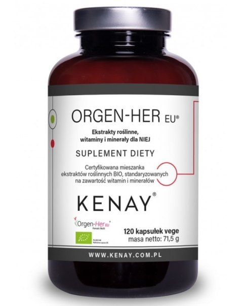 Kenay KENAY Orgen-Her Ekstrakty roślinne, witaminy i minerały dla NIEJ (120 kaps.)