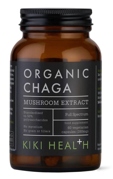 Kiki Health KIKI HEALTH Organic Chaga Mushroom Extract - Ekstrakt z grzyba Chaga (60 kaps.)
