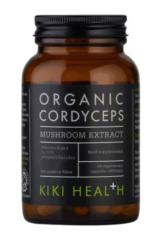 Kiki Health KIKI HEALTH Organic Cordyceps ekstrakt 400 mg - Ekstrakt z grzyba Cordyceps (60 kaps.)