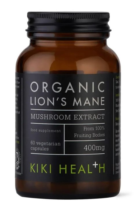 Kiki Health KIKI HEALTH Organic Lion's Mane Mushroom Extract - Soplówka jeżowata (60 kaps.)