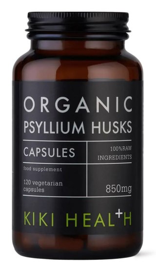 Kiki Health KIKI HEALTH Organic Psyllium Husks 850 mg - Babka jajowata (120 kaps.)