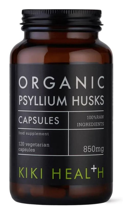 Kiki Health KIKI HEALTH Organic Psyllium Husks 850 mg - Babka jajowata (120 kaps.)