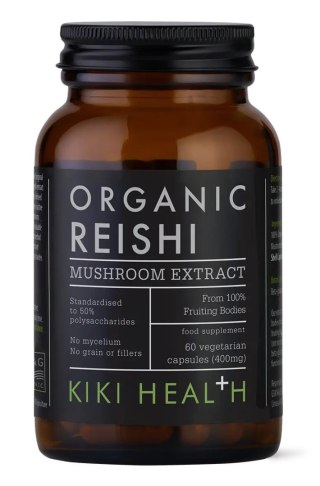 Kiki Health KIKI HEALTH Organic Reishi Mushroom Extract - Ekstrakt z grzyba Reishi (60 kaps.)