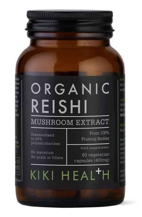 Kiki Health KIKI HEALTH Organic Reishi Mushroom Extract - Ekstrakt z grzyba Reishi (60 kaps.)
