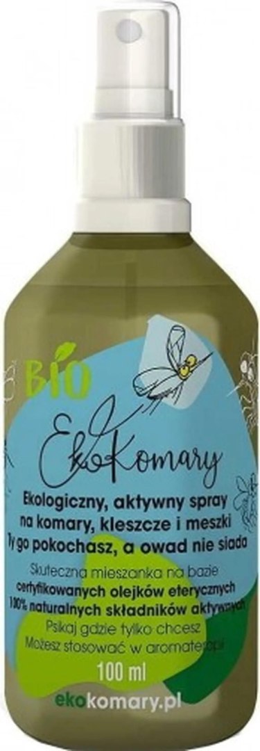 LOV ORGANIC LOV ORGANIC EkoKomary - Aktywny spray zapachowy na Komary, Kleszcze i Meszki (100 ml)