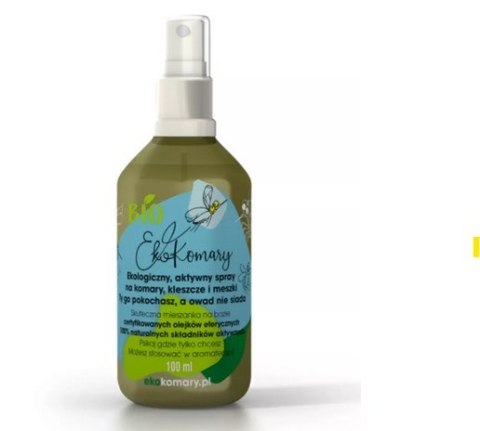 LOV ORGANIC LOV ORGANIC EkoKomary - Aktywny spray zapachowy na Komary, Kleszcze i Meszki (100 ml)