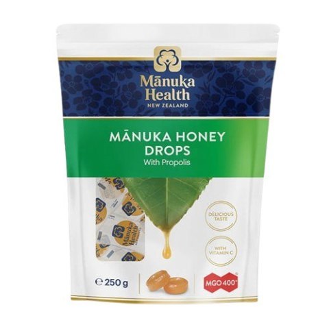 Manuka Health MANUKA HEALTH Cukierki z Miodem Manuka MGO™ 400+, Propolisem i witaminą C suplement diety (255 g)