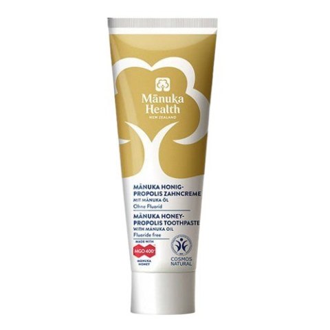 Manuka Health MANUKA HEALTH Pasta do zębów z Miodem Manuka MGO 400+ z Propolisem i Olejkiem Manuka, bez fluoru (75 ml)
