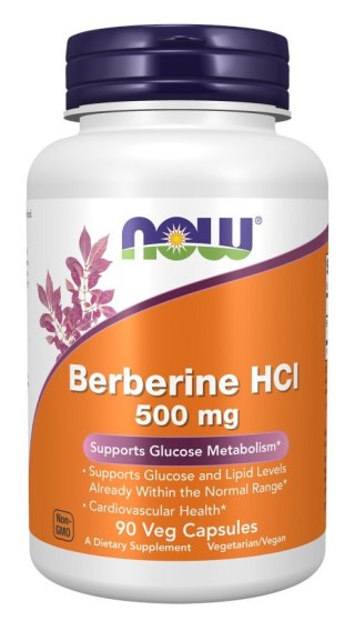 NOW Foods NOW FOODS Berberyna HCl 500 mg (90 kaps.)