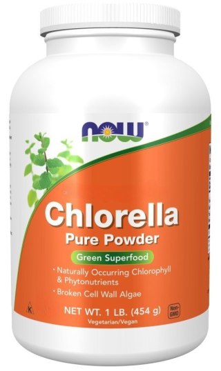 NOW Foods NOW FOODS Chlorella Powder - Chlorella Proszek (454 g)