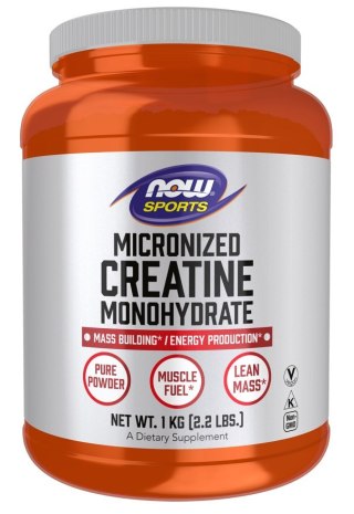 NOW Foods NOW FOODS Creatine Monohydrate, Micronized - Kreatyna Mikronizowany Monohydrat w proszku (1 kg)