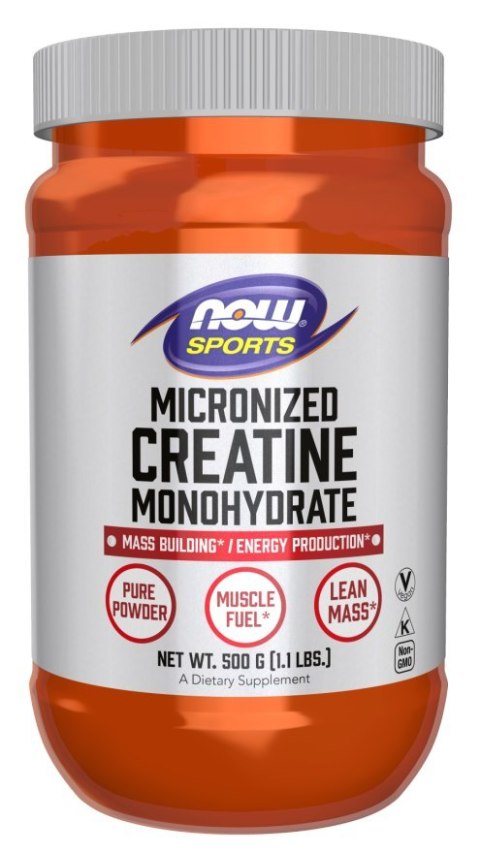 NOW Foods NOW FOODS Creatine Monohydrate, Micronized - Kreatyna Mikronizowany Monohydrat w proszku (500 g)
