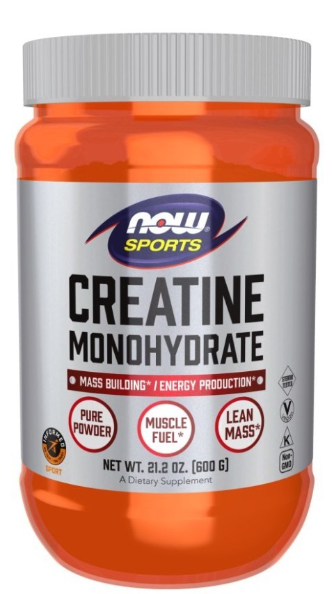 NOW Foods NOW FOODS Creatine Monohydrate Powder - Monohydrat Kreatyny Proszek (600 g)