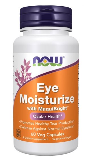 NOW Foods NOW FOODS Eye Moisturize with MaquiBright - Nawilżacz Oczu z MaquiBright (60 kaps.)