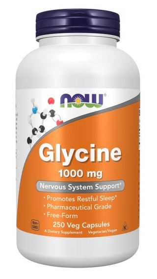 NOW Foods NOW FOODS Glycine - Glicyna 1000 mg (250 kaps.)