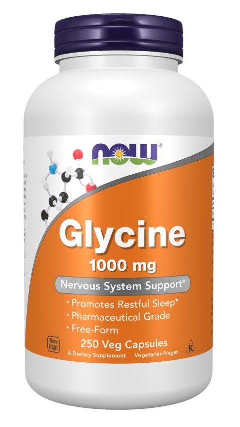 NOW Foods NOW FOODS Glycine - Glicyna 1000 mg (250 kaps.)