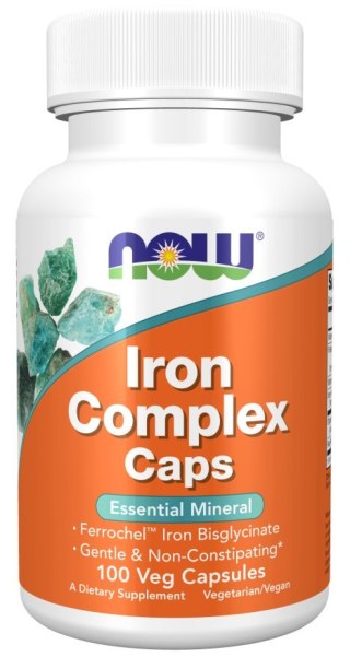 NOW Foods NOW FOODS Iron Complex - Żelazo Complex (100 kaps.)