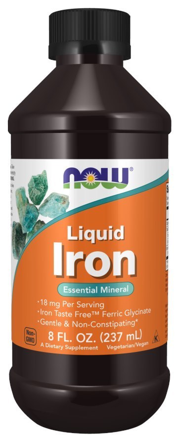 NOW Foods NOW FOODS Iron Liquid - Żelazo w Płynie (237 ml)