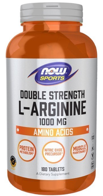 NOW Foods NOW FOODS L-Arginine 1000 mg Double Strength - L-Arginina 1000 mg (180 tabl.)