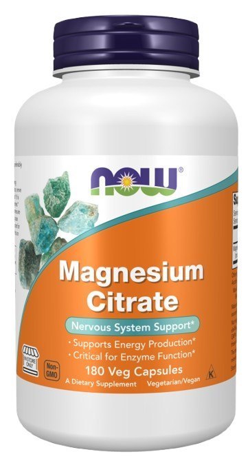 NOW Foods NOW FOODS Magnesium Citrate - Cytrynian Magnezu (180 kaps.)