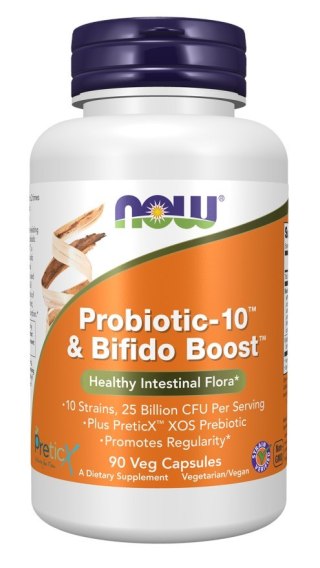 NOW Foods NOW FOODS Probiotic-10 i Bifido Boost - 25 Bilion (90 kaps.)