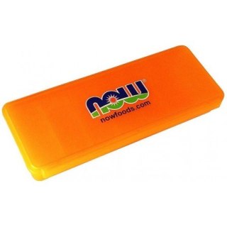 NOW Foods NOW FOODS Pudełko na leki organizer pillbox - 7 komór (pomarańczowe)