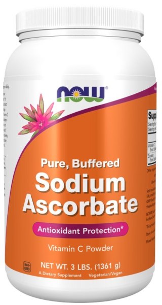 NOW Foods NOW FOODS Sodium Ascorbate Powder - Witamina C Askorbinian Sodu (1361 g)