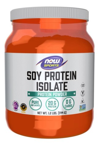 NOW Foods NOW FOODS Soy Protein Unflavored - Izolat Białka Sojowego (smak naturalny) (544 g)