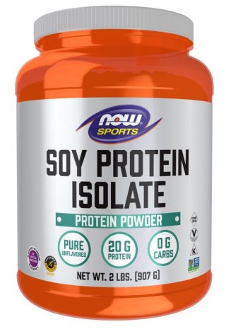 NOW Foods NOW FOODS Soy Protein Unflavored - Izolat Białka Sojowego (smak naturalny) (907 g)