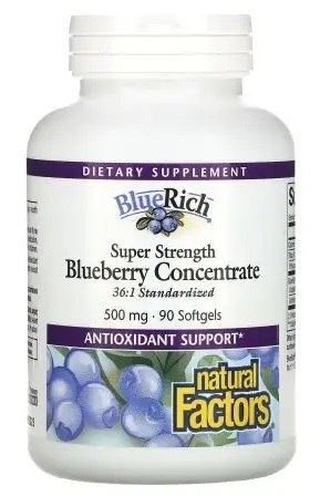 Natural Factors NATURAL FACTORS Super Strength Blueberry Concentrate (90 kaps.)