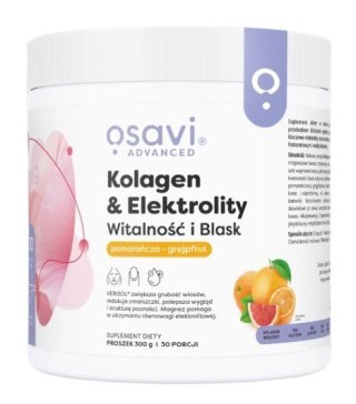 Osavi OSAVI Kolagen i Elektrolity Witalność i Blask, pomarańcza-grejpfrut (300 g)