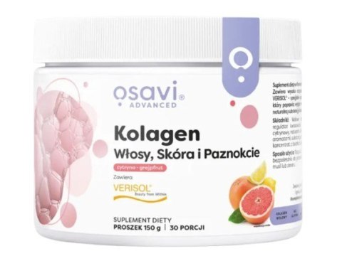 Osavi OSAVI Kolagen włosy, skóra i paznokcie, cytryna-grejpfrut (150 g)