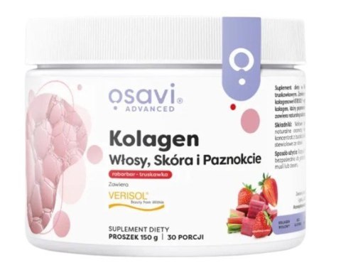 Osavi OSAVI Kolagen włosy, skóra i paznokcie, rabarbar-truskawka (150 g)