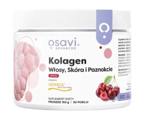 Osavi OSAVI Kolagen włosy, skóra i paznokcie, wiśnia (150 g)
