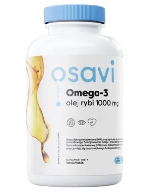 Osavi OSAVI Omega-3 Olej Rybi Molecularly Distilled 1000 mg smak cytrynowy (180 kaps.)