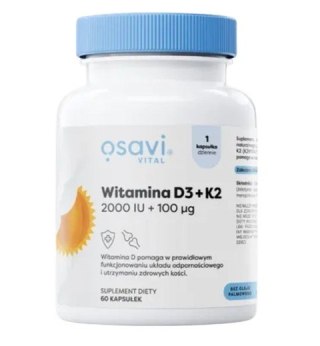 Osavi OSAVI Witamina D3 + K2 2000IU + 100 mcg (60 kaps.)