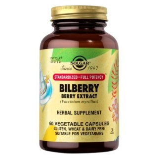 Solgar SOLGAR SFP Bilberry Berry Extract - Ekstrakt z jagód czarnej borówki (60 kaps.)