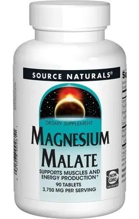 Source Naturals SOURCE NATURALS Magnesium Malate - Jabłczan magnezu (90 tabl.)